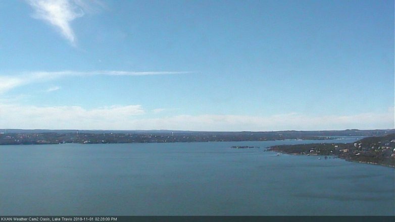 Lake Travis webcam, November 1, 2018 1:30 PM CT