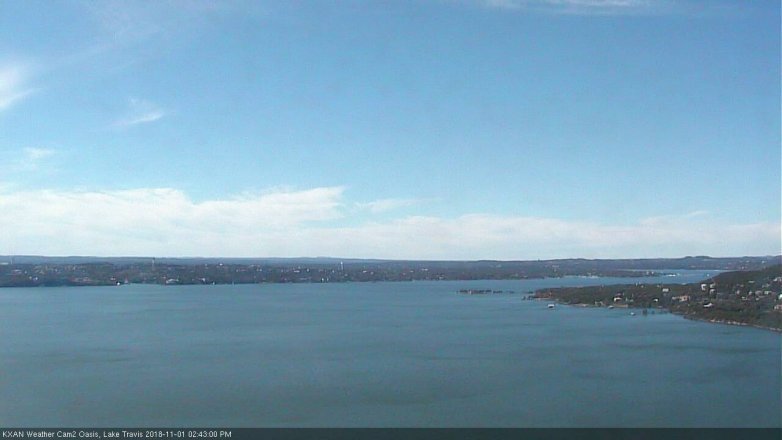 Lake Travis webcam, November 1, 2018 1:45 PM CT