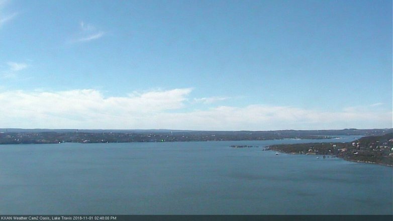 Lake Travis webcam, November 1, 2018 1:50 PM CT
