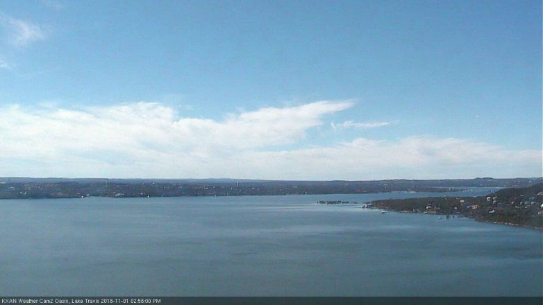 Lake Travis webcam, November 1, 2018 2:00 PM CT