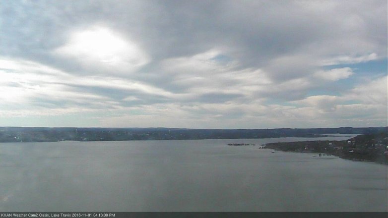 Lake Travis webcam, November 1, 2018 3:15 PM CT