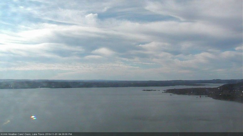 Lake Travis webcam, November 1, 2018 3:40 PM CT
