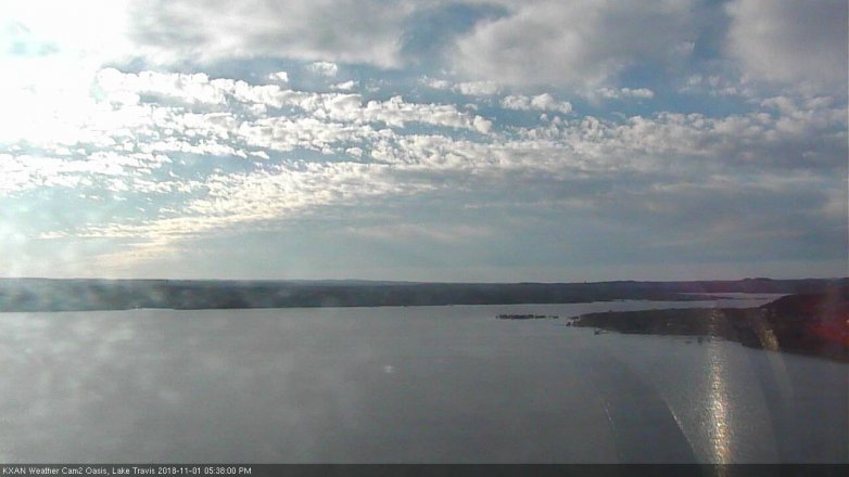 Lake Travis webcam, November 1, 2018 4:40 PM CT