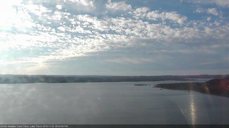Lake Travis webcam, November 1, 2018 4:45 PM CT