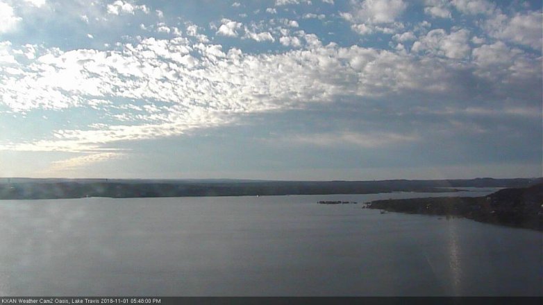 Lake Travis webcam, November 1, 2018 4:50 PM CT