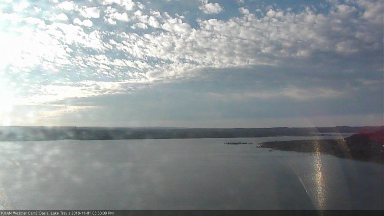 Lake Travis webcam, November 1, 2018 4:55 PM CT