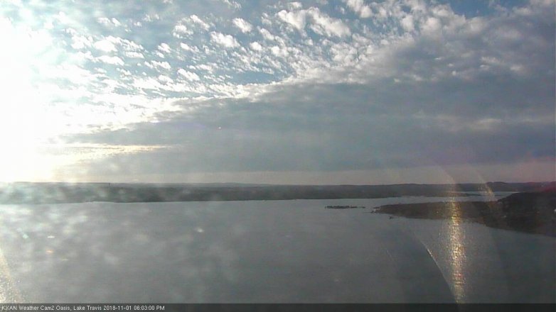 Lake Travis webcam, November 1, 2018 5:05 PM CT