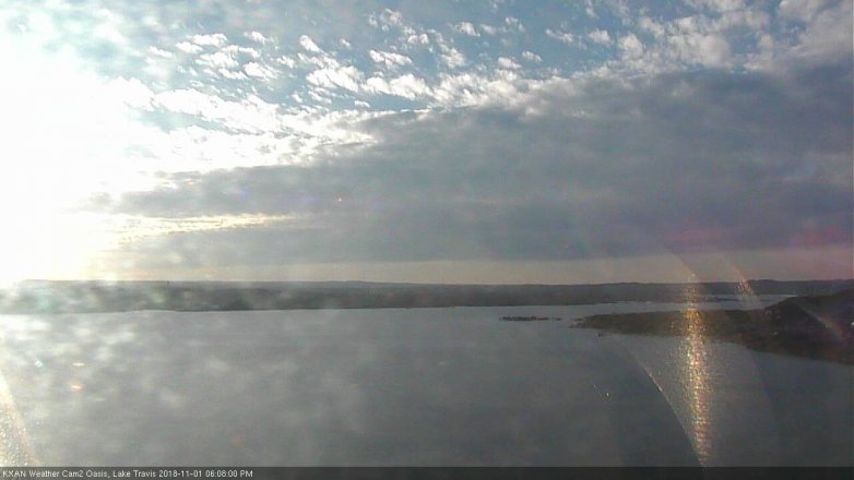 Lake Travis webcam, November 1, 2018 5:10 PM CT