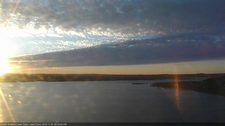 Lake Travis webcam, November 1, 2018 5:35 PM CT