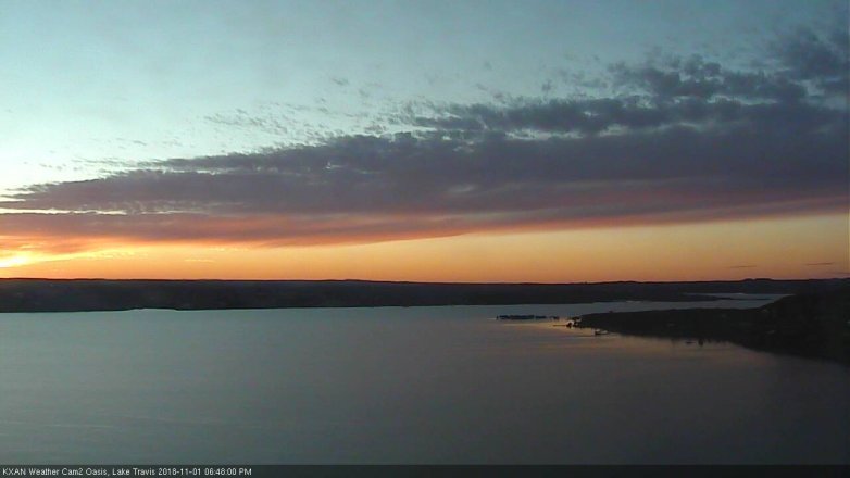 Lake Travis webcam, November 1, 2018 5:50 PM CT