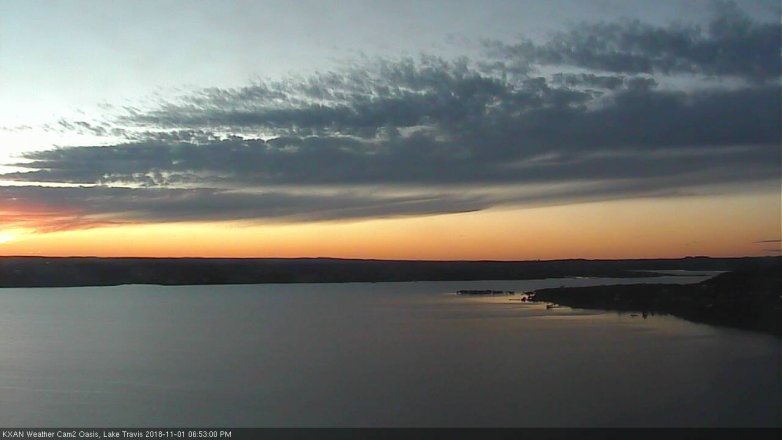 Lake Travis webcam, November 1, 2018 5:55 PM CT