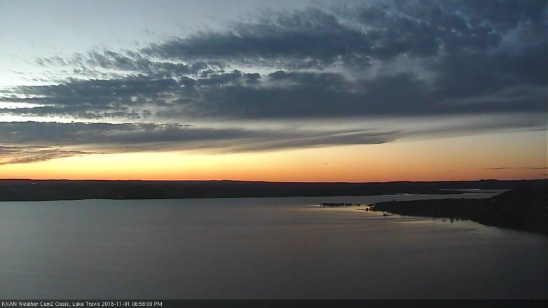 Lake Travis webcam, November 1, 2018 6:00 PM CT