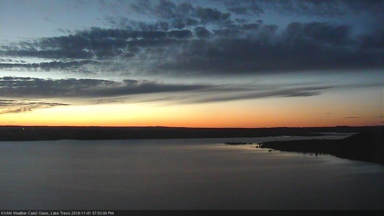 Lake Travis webcam, November 1, 2018 6:05 PM CT