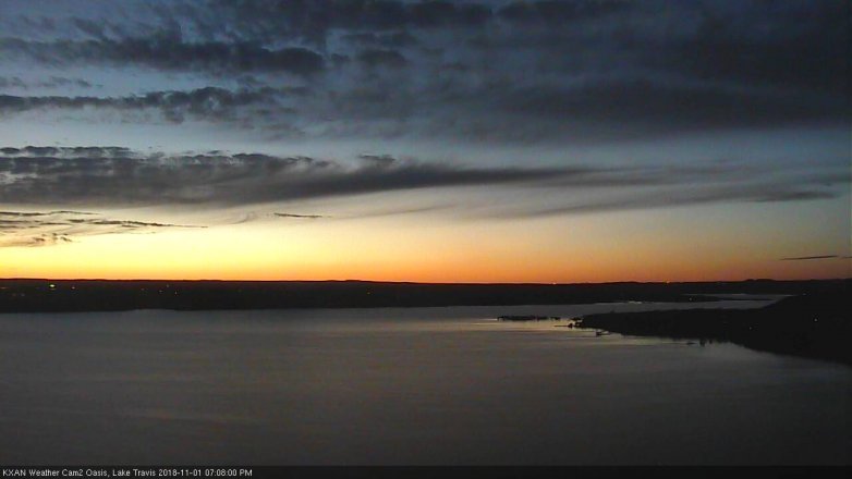 Lake Travis webcam, November 1, 2018 6:10 PM CT