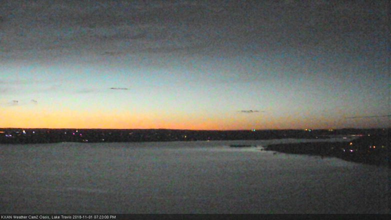 Lake Travis webcam, November 1, 2018 6:25 PM CT