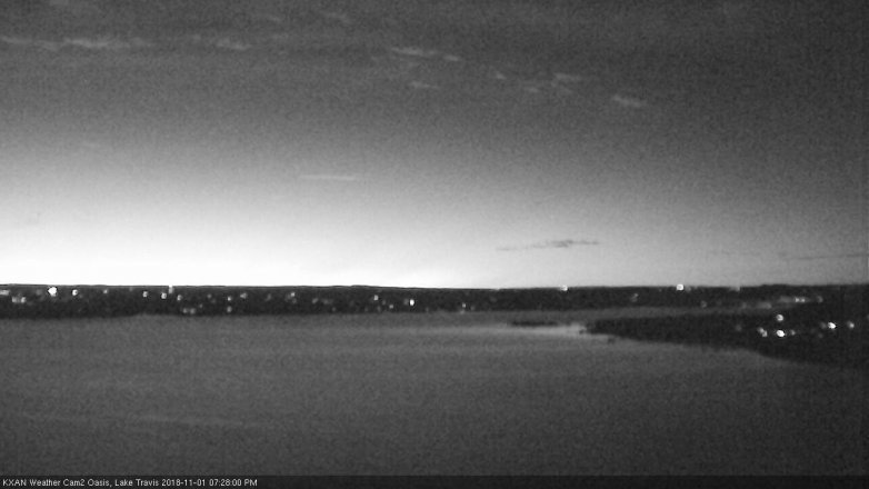 Lake Travis webcam, November 1, 2018 6:30 PM CT