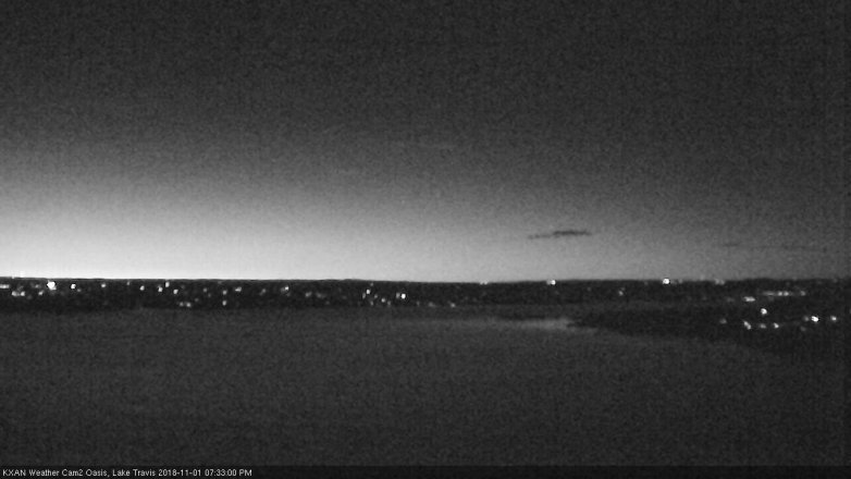 Lake Travis webcam, November 1, 2018 6:35 PM CT