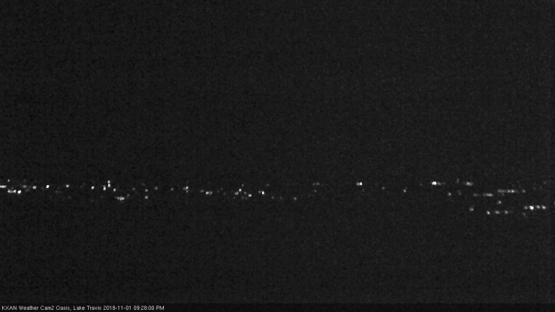 Lake Travis webcam, November 1, 2018 8:30 PM CT