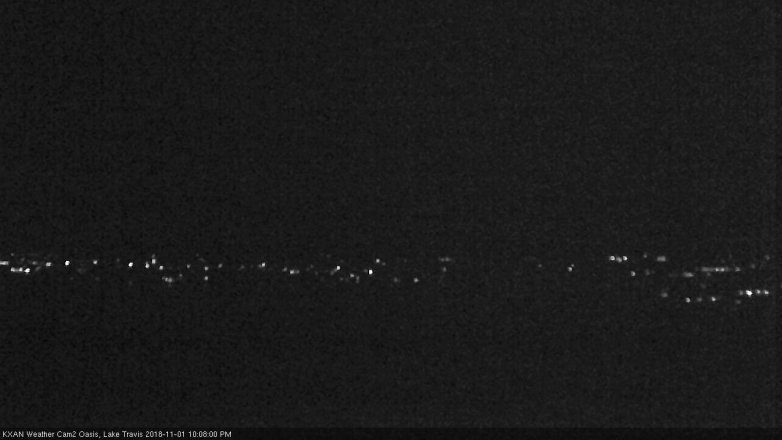 Lake Travis webcam, November 1, 2018 9:10 PM CT