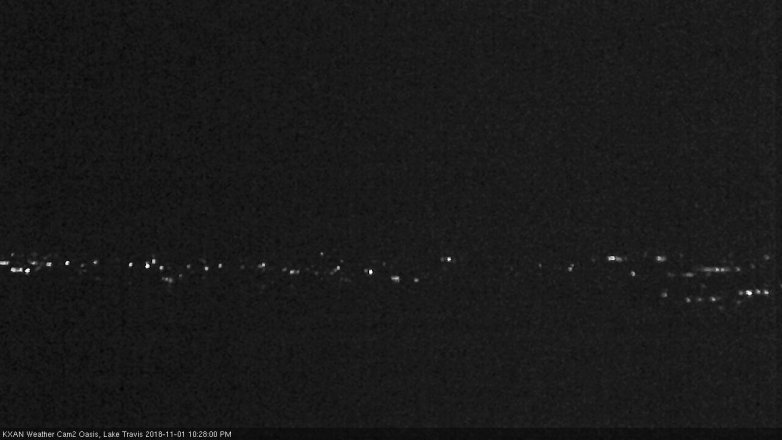 Lake Travis webcam, November 1, 2018 9:30 PM CT