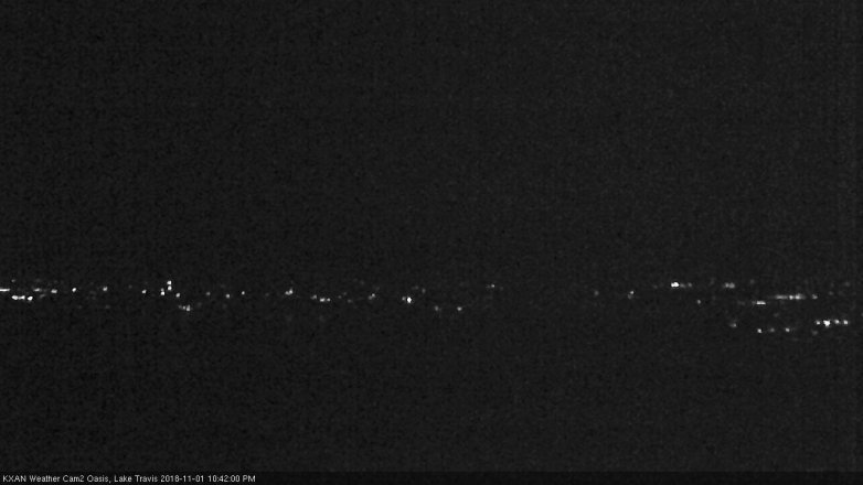 Lake Travis webcam, November 1, 2018 9:45 PM CT