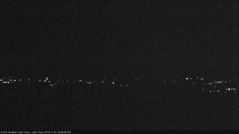Lake Travis webcam, November 1, 2018 9:50 PM CT