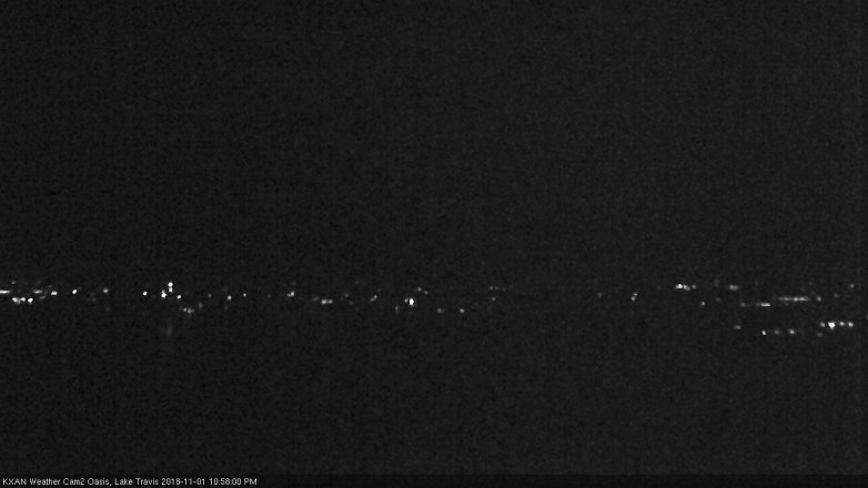 Lake Travis webcam, November 1, 2018 10:00 PM CT