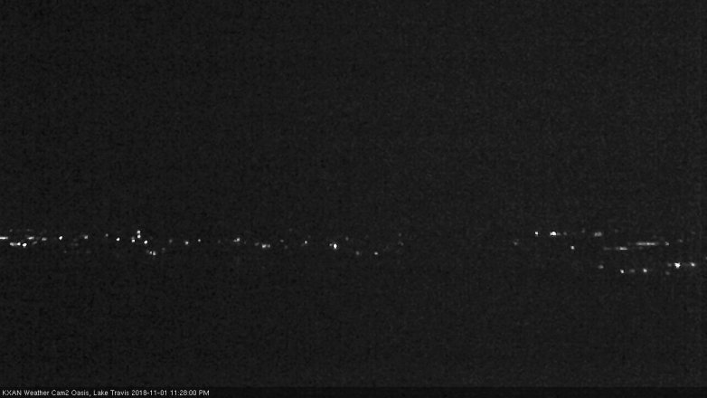 Lake Travis webcam, November 1, 2018 10:30 PM CT