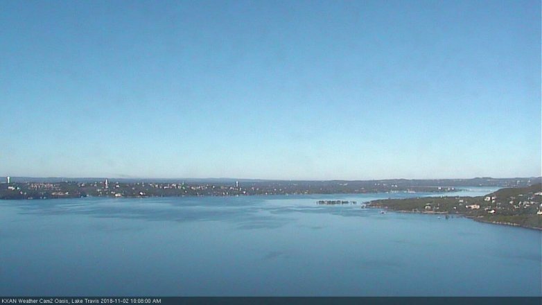 Lake Travis webcam, November 2, 2018 9:10 AM CT