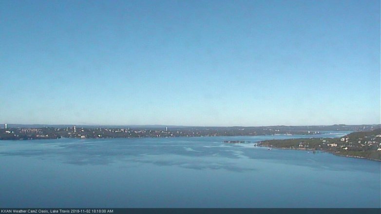 Lake Travis webcam, November 2, 2018 9:20 AM CT