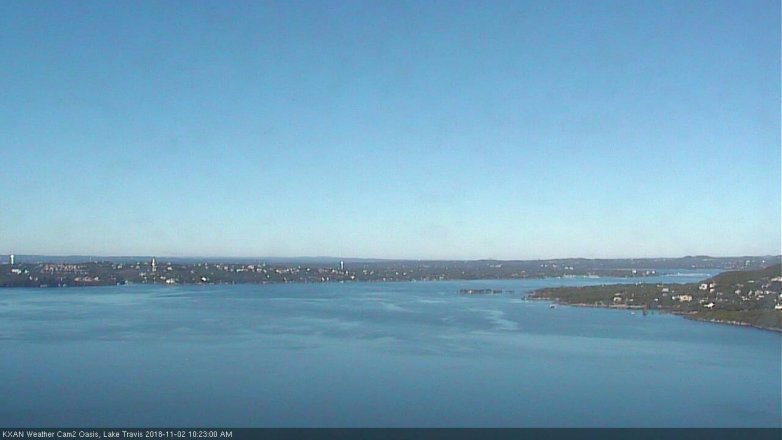 Lake Travis webcam, November 2, 2018 9:25 AM CT