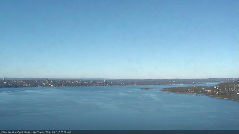 Lake Travis webcam, November 2, 2018 9:30 AM CT