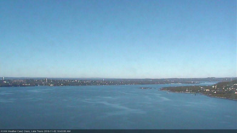 Lake Travis webcam, November 2, 2018 9:45 AM CT