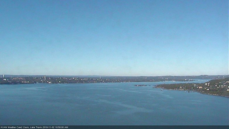 Lake Travis webcam, November 2, 2018 10:00 AM CT