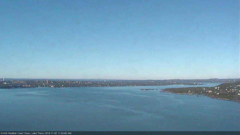 Lake Travis webcam, November 2, 2018 10:05 AM CT
