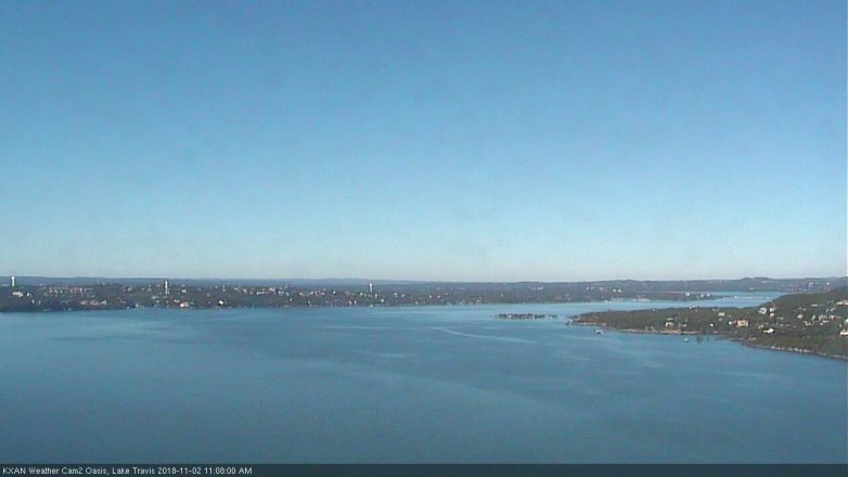 Lake Travis webcam, November 2, 2018 10:10 AM CT