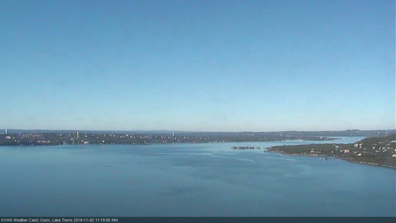 Lake Travis webcam, November 2, 2018 10:20 AM CT