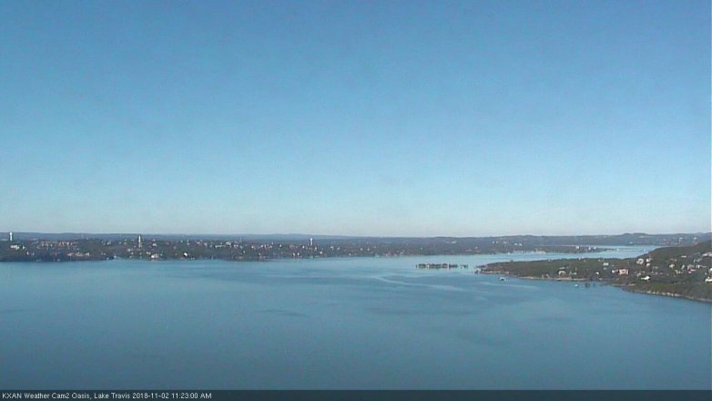 Lake Travis webcam, November 2, 2018 10:25 AM CT