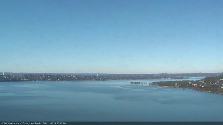 Lake Travis webcam, November 2, 2018 10:35 AM CT