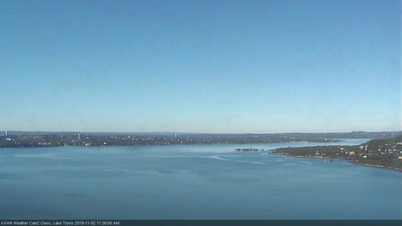 Lake Travis webcam, November 2, 2018 10:40 AM CT