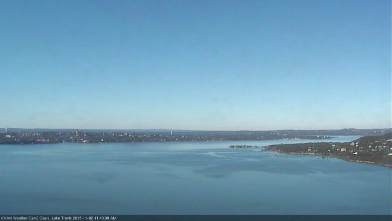 Lake Travis webcam, November 2, 2018 10:45 AM CT