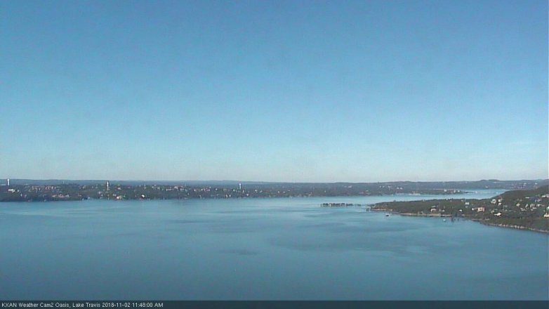 Lake Travis webcam, November 2, 2018 10:50 AM CT