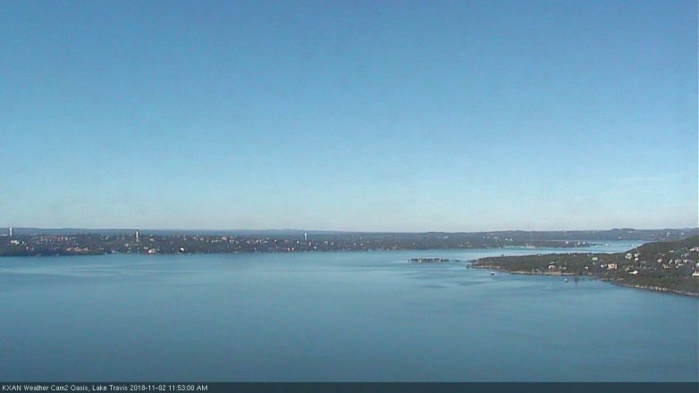 Lake Travis webcam, November 2, 2018 10:55 AM CT