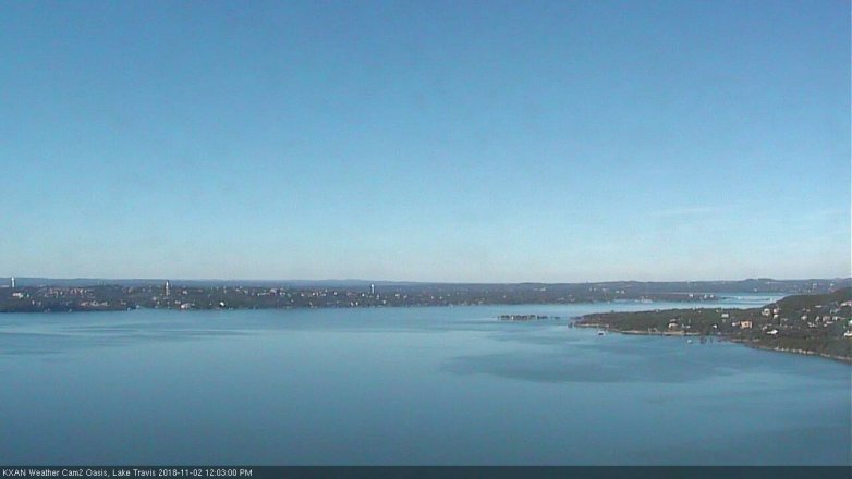 Lake Travis webcam, November 2, 2018 11:05 AM CT