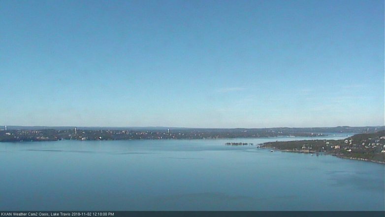 Lake Travis webcam, November 2, 2018 11:20 AM CT