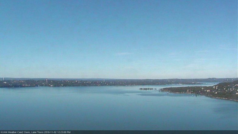 Lake Travis webcam, November 2, 2018 11:25 AM CT