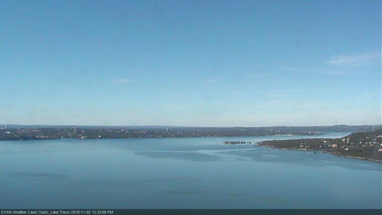 Lake Travis webcam, November 2, 2018 11:35 AM CT