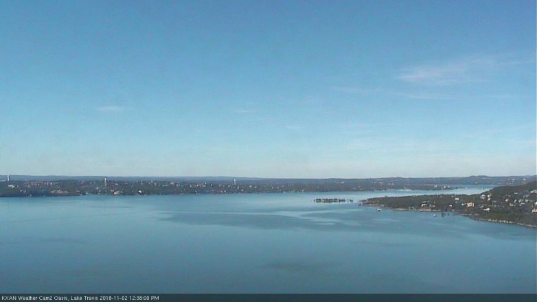 Lake Travis webcam, November 2, 2018 11:40 AM CT