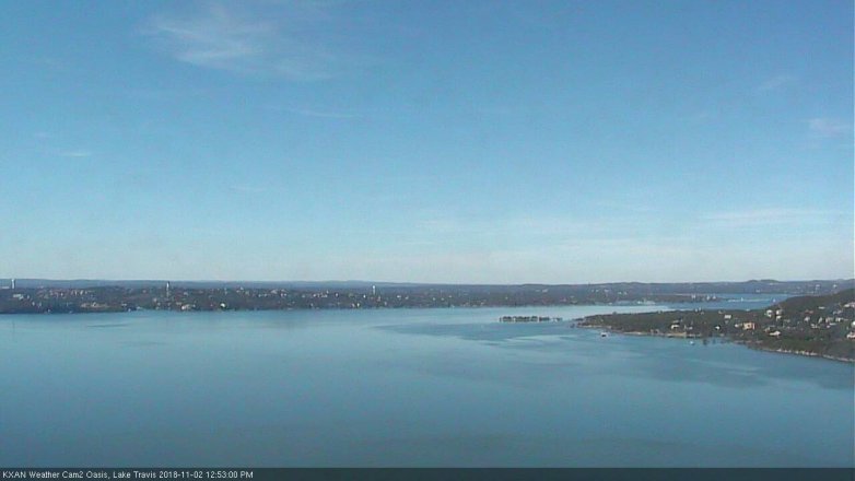 Lake Travis webcam, November 2, 2018 11:55 AM CT