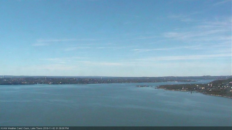 Lake Travis webcam, November 2, 2018 12:40 PM CT